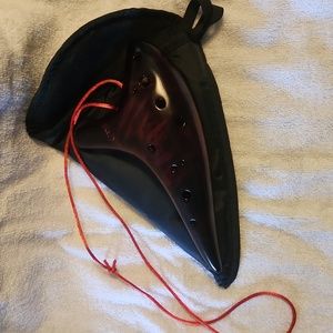 13 hole ocarina with neck cord and case
